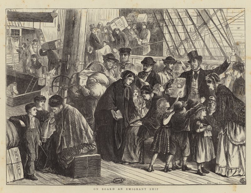 A bordo de un barco de emigrantes de Matthew White Ridley