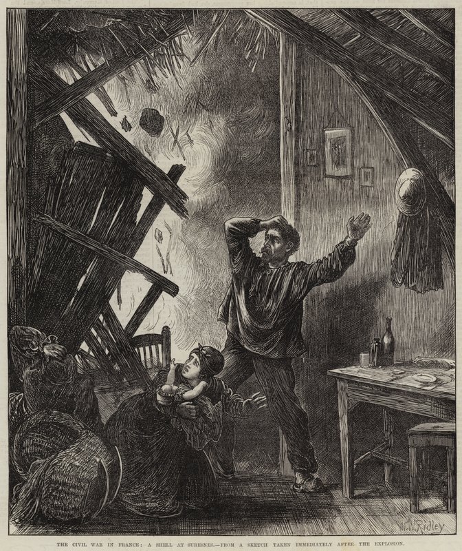 La Guerra Civil en Francia, un Proyectil en Suresnes de Matthew White Ridley