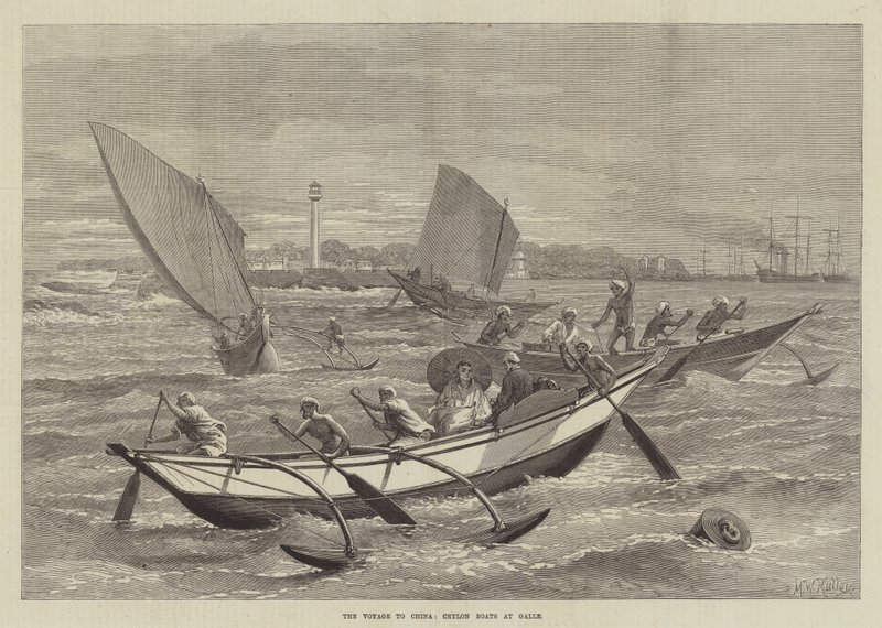 El Viaje a China, Barcos de Ceilán en Galle de Matthew White Ridley