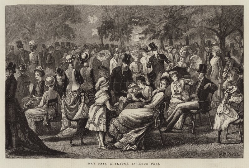 Feria de Mayo, un Boceto en Hyde Park de Matthew White Ridley