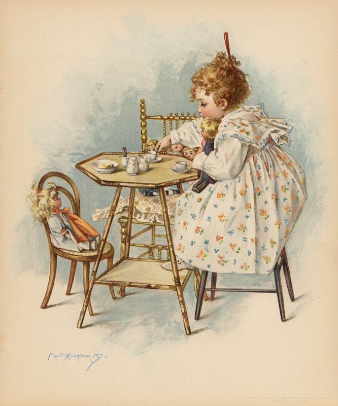 Cuidados maternos (litografía en color) de Maud Humphrey