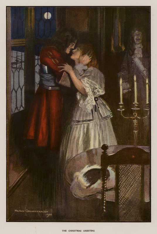 El saludo navideño (litografia en color) de Maurice (after) Greiffenhagen