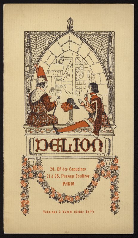 Ilustración de la portada del catálogo de sombreros publicado por Delion, París, en 1908 (litografía) de Maurice Berty