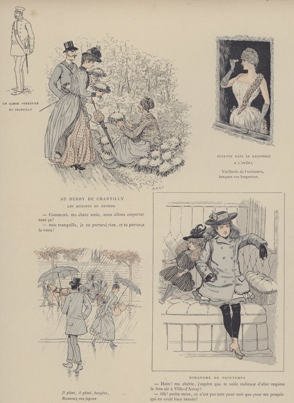 Ilustración para París Brillante (litografía en color) de Maurice Charles Mathieu Bonvoisin