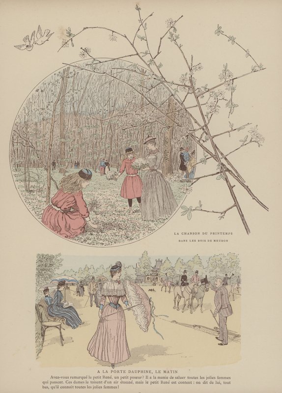 Ilustración para París Brillante (litografía en color) de Maurice Charles Mathieu Bonvoisin