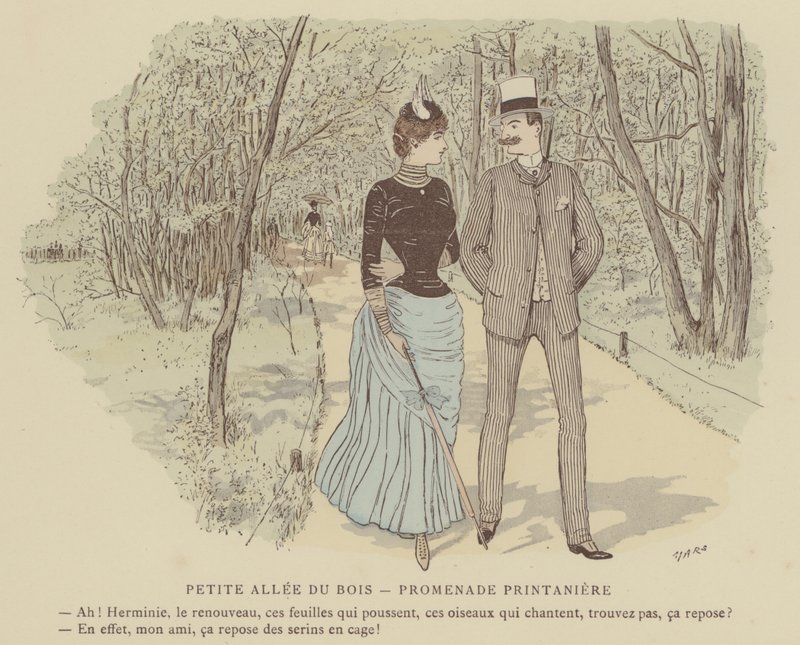 Ilustración para Paris Brillant (litografía en color) de Maurice Charles Mathieu Bonvoisin