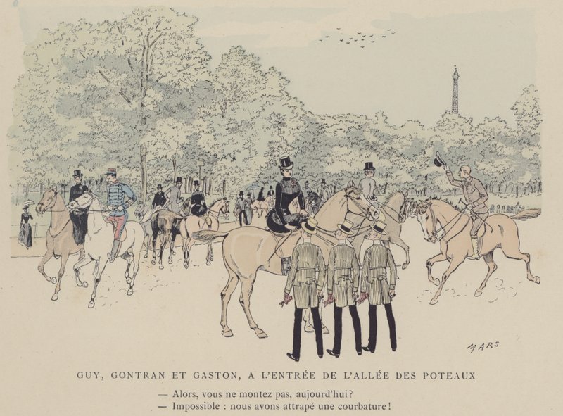 Ilustración para Paris Brillant (litografía en color) de Maurice Charles Mathieu Bonvoisin