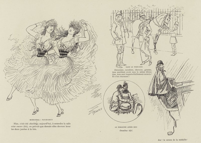 Ilustración para La Vie De Londres por Mars de Maurice Charles Mathieu Bonvoisin