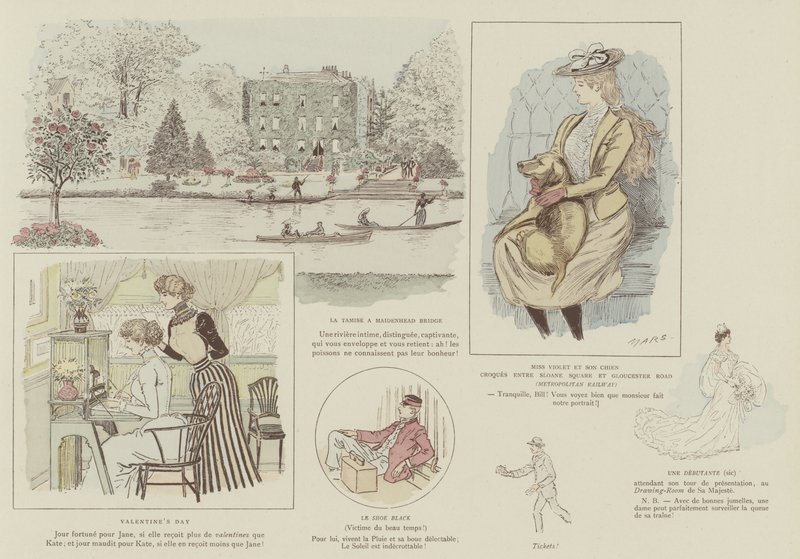Ilustración para La Vie De Londres por Mars de Maurice Charles Mathieu Bonvoisin