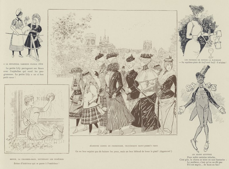 Ilustración para La Vie De Londres por Mars de Maurice Charles Mathieu Bonvoisin