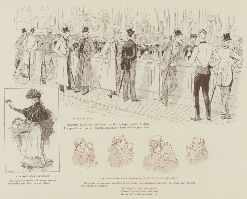 Ilustración para La Vie De Londres por Mars de Maurice Charles Mathieu Bonvoisin