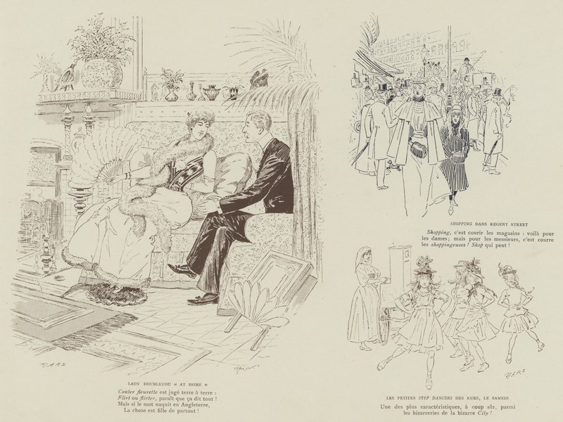 Ilustración para La Vie De Londres por Mars de Maurice Charles Mathieu Bonvoisin