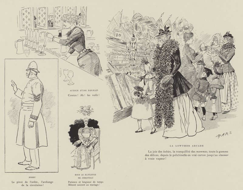 Ilustración para La Vie De Londres por Mars de Maurice Charles Mathieu Bonvoisin