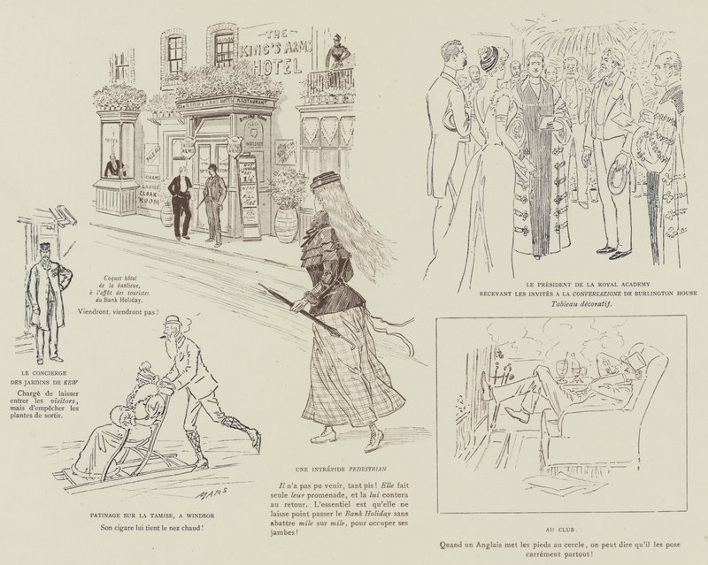 Ilustración para La Vie De Londres por Mars de Maurice Charles Mathieu Bonvoisin