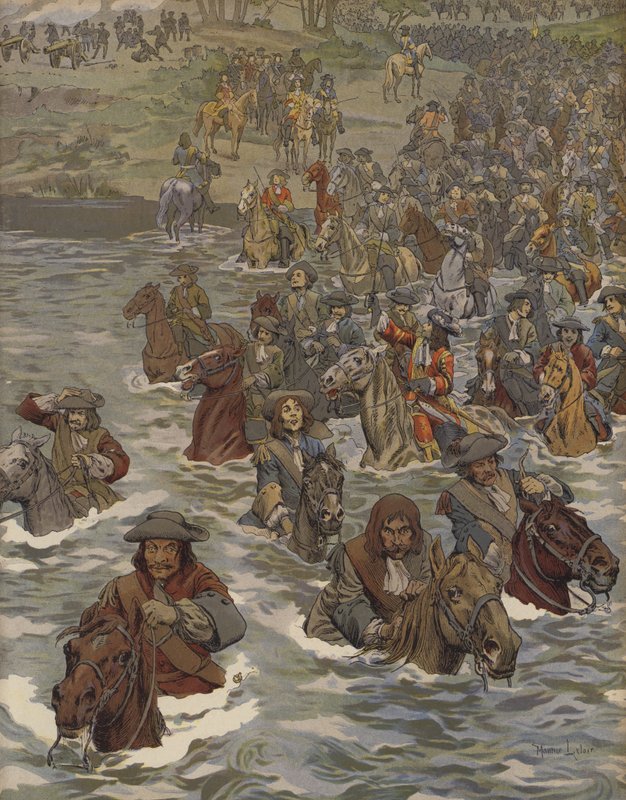 El ejército francés cruzando el Rin de Maurice Leloir