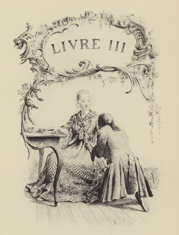 Ilustración para el Libro III de Las Confesiones de Jean-Jacques Rousseau de Maurice Leloir