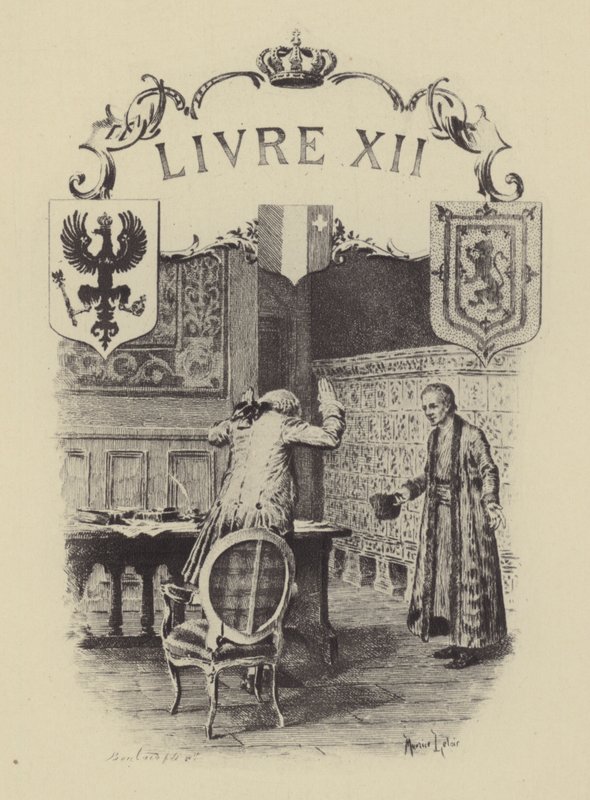 Ilustración para el Libro XII de Les Confessions de Jean-Jacques Rousseau (grabado) de Maurice Leloir