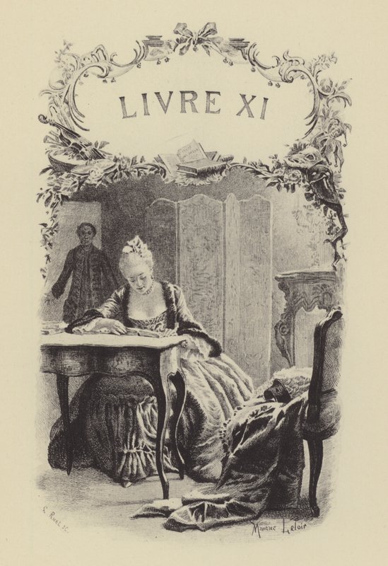 Ilustración para el Libro XI de Les Confessions de Jean-Jacques Rousseau (grabado) de Maurice Leloir