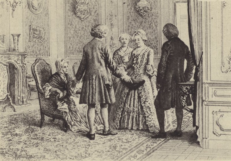 Ilustración para el Libro XI de Las Confesiones de Jean-Jacques Rousseau de Maurice Leloir