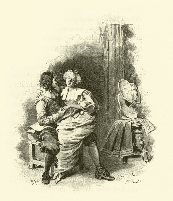 Ilustración de Los Tres Mosqueteros de Maurice Leloir