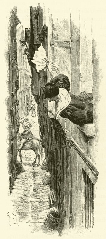 Ilustración de Los Tres Mosqueteros de Maurice Leloir