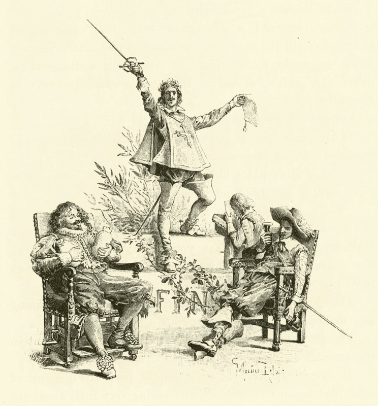 Ilustración de Los Tres Mosqueteros de Maurice Leloir