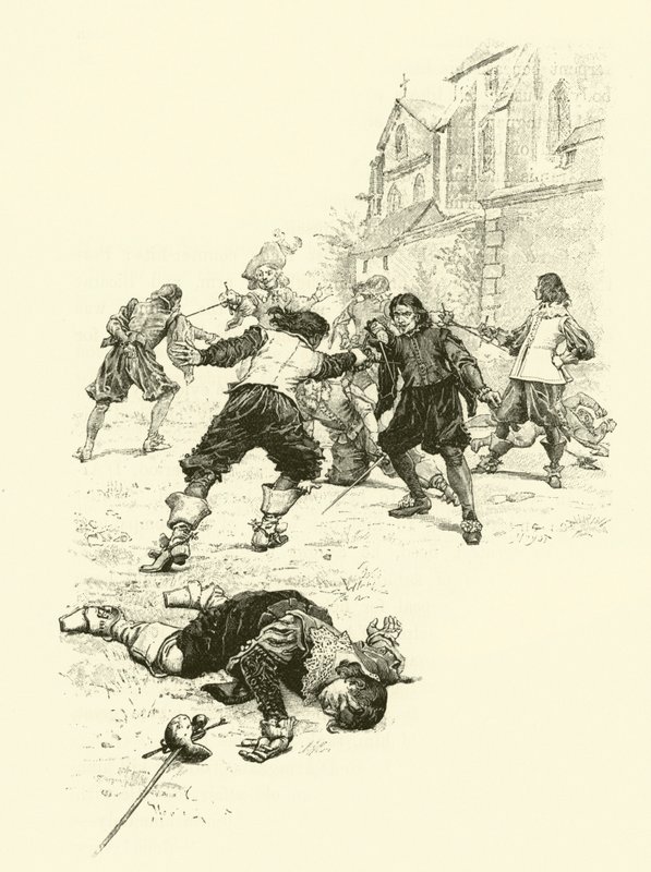 Ilustración para Los Tres Mosqueteros de Maurice Leloir