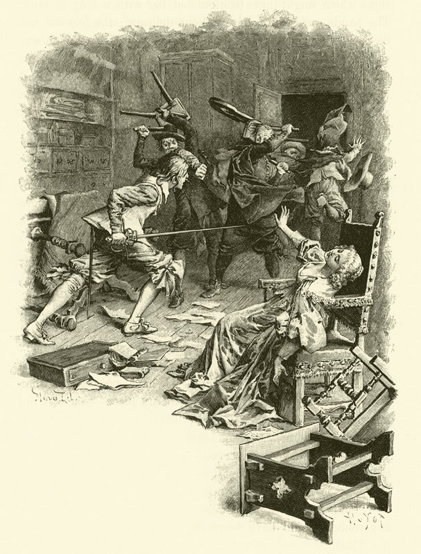 Ilustración para Los Tres Mosqueteros de Maurice Leloir