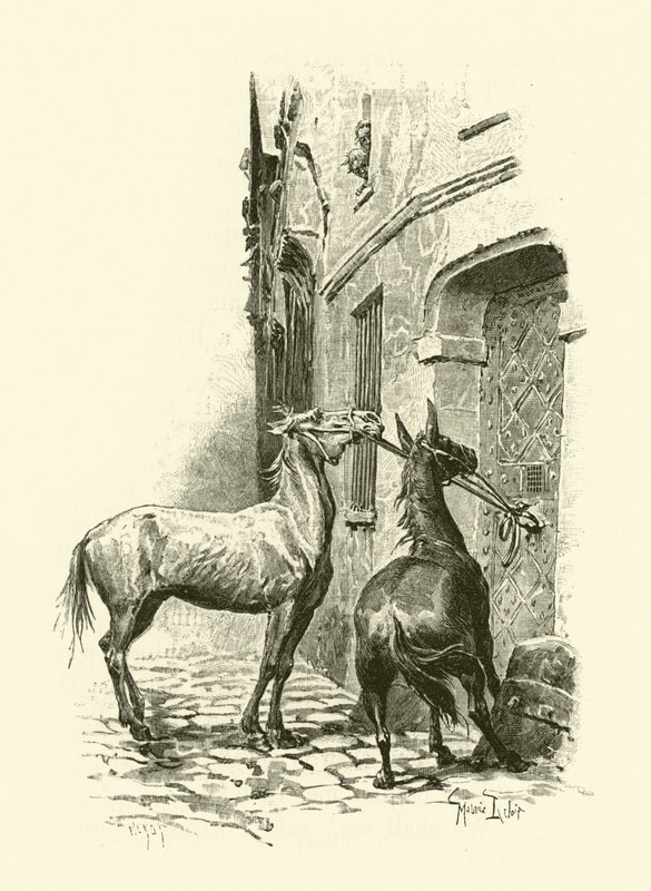 Ilustración para Los Tres Mosqueteros (grabado) de Maurice Leloir
