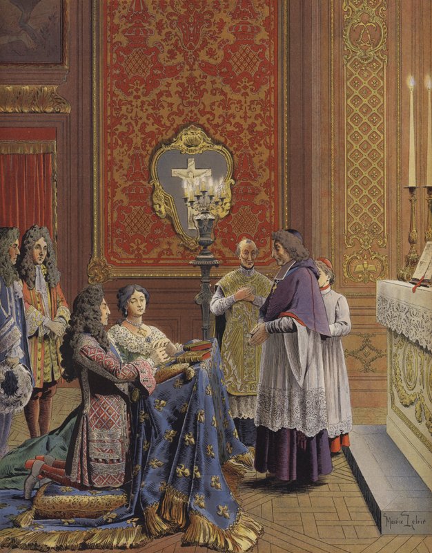 Matrimonio del Rey Luis XIV y Madame de Maintenon de Maurice Leloir