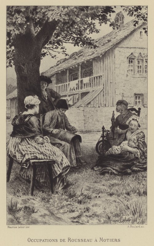 Ocupaciones de Rousseau en Motiers de Maurice Leloir