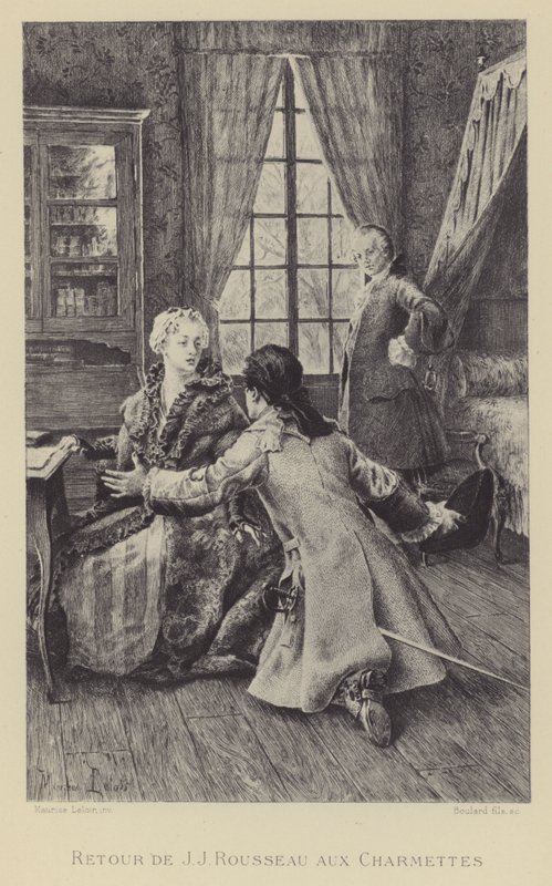 Regreso de Jean-Jacques Rousseau a Les Charmettes de Maurice Leloir