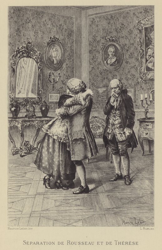 Separación de Rousseau y Therese de Maurice Leloir