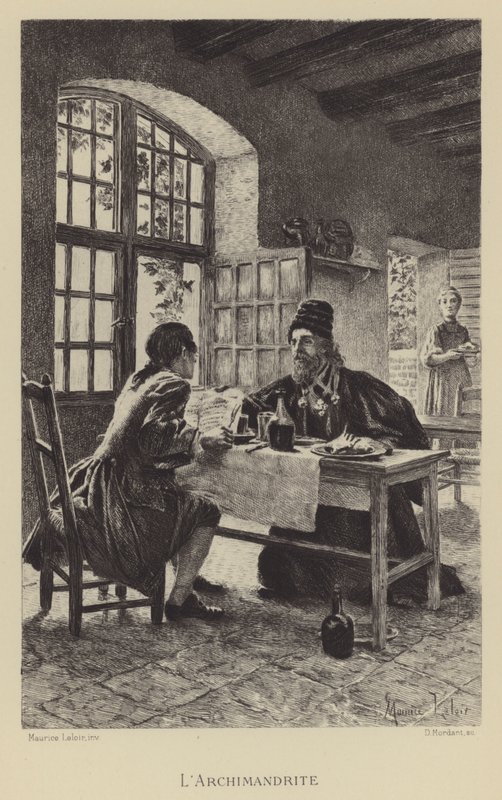 El archimandrita (grabado) de Maurice Leloir