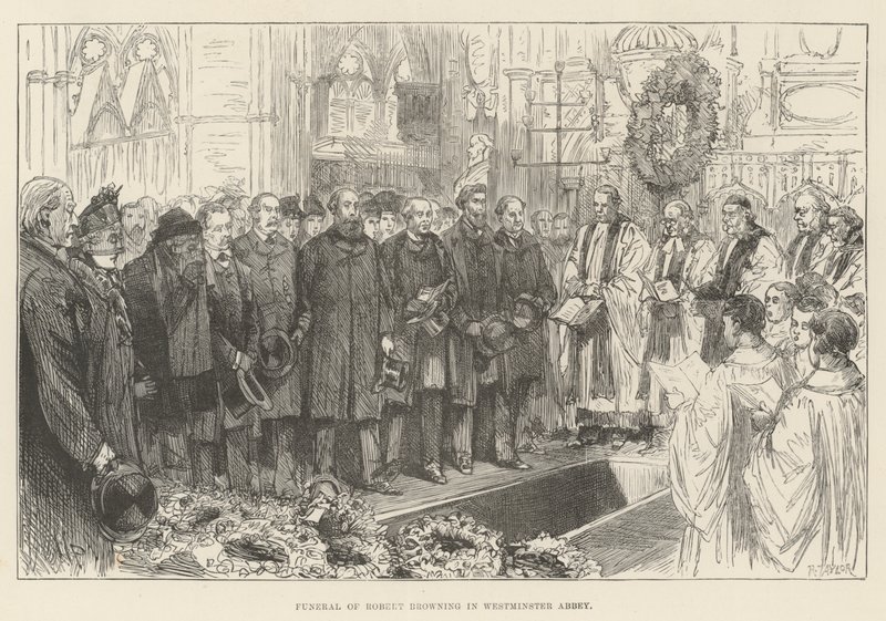Funeral de Robert Browning en la Abadía de Westminster de Melton Prior