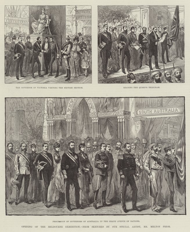 Inauguración de la Exposición de Melbourne de Melton Prior