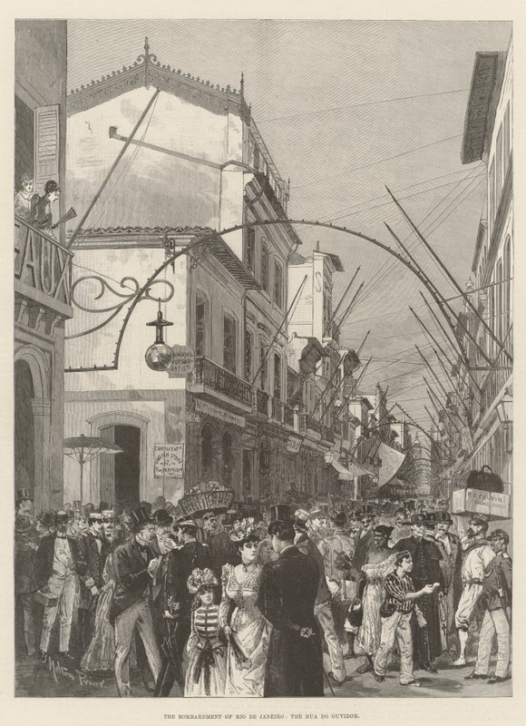 El Bombardeo de Río de Janeiro, la Rua do Ouvidor de Melton Prior