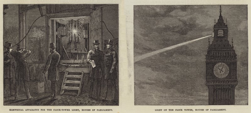 La Luz de la Torre del Reloj de Melton Prior