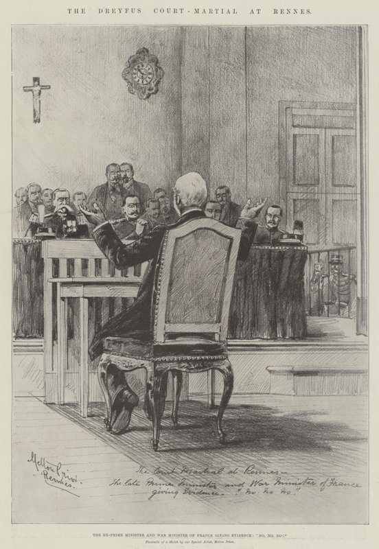 El consejo de guerra de Dreyfus en Rennes de Melton Prior