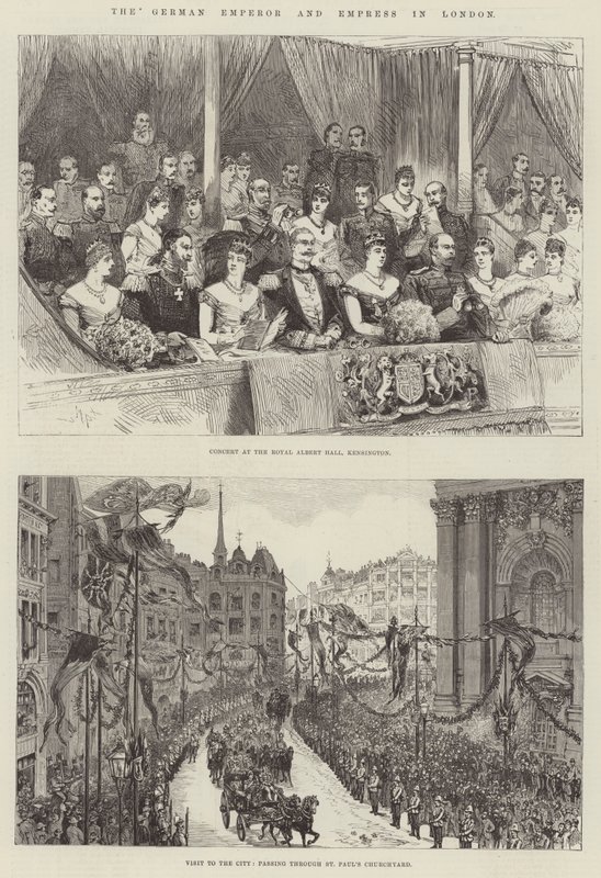 El emperador y la emperatriz de Alemania en Londres de Melton Prior