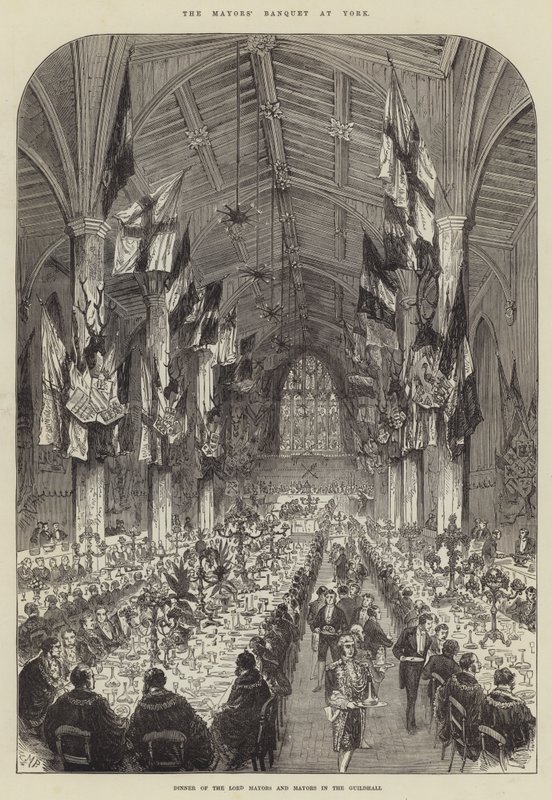 El Banquete de los Alcaldes en York, Cena de los Alcaldes y Lord Mayors en el Guildhall de Melton Prior