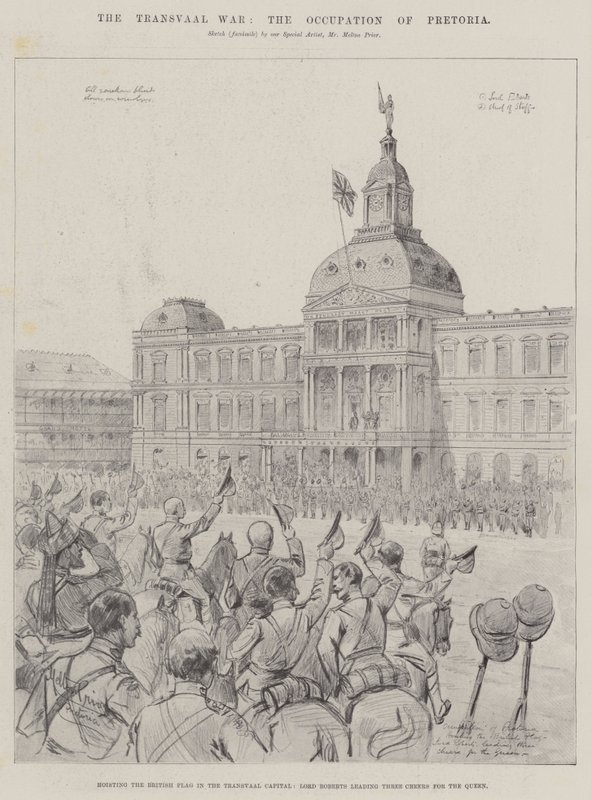 La guerra de Transvaal, la ocupación de Pretoria de Melton Prior