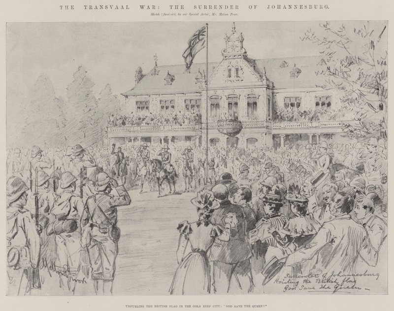 La Guerra de Transvaal, la Rendición de Johannesburgo de Melton Prior