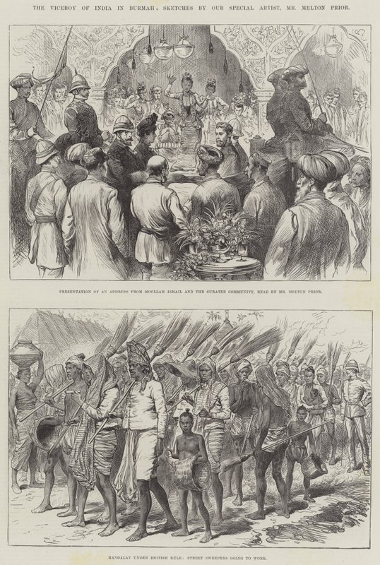 El virrey de la India en Birmania de Melton Prior