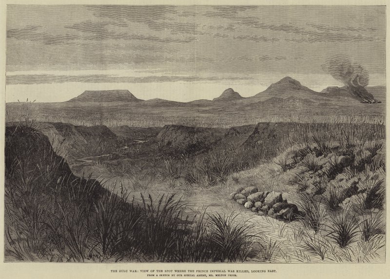 La Guerra Zulú, Vista del Lugar donde fue Asesinado el Príncipe Imperial, mirando al Este de Melton Prior