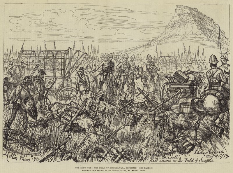 La guerra zulú, el campo de Isandhlwana revisitado de Melton Prior