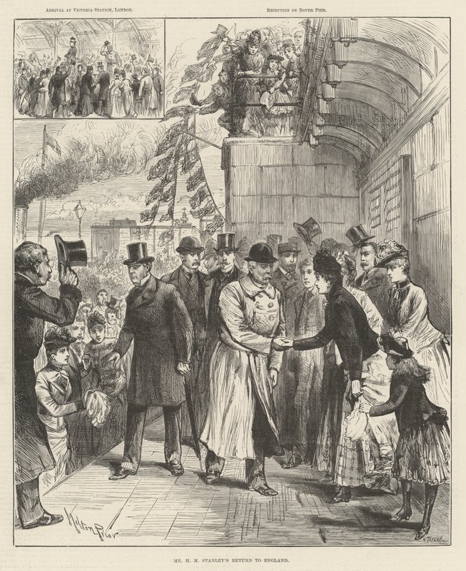 El regreso del Sr. H M Stanley a Inglaterra de Melton Prior