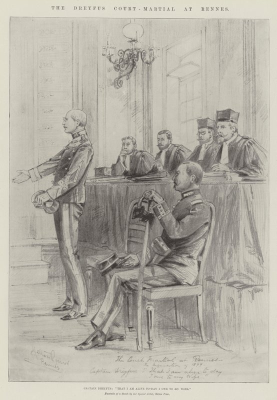 El consejo de guerra de Dreyfus en Rennes de Melton Prior