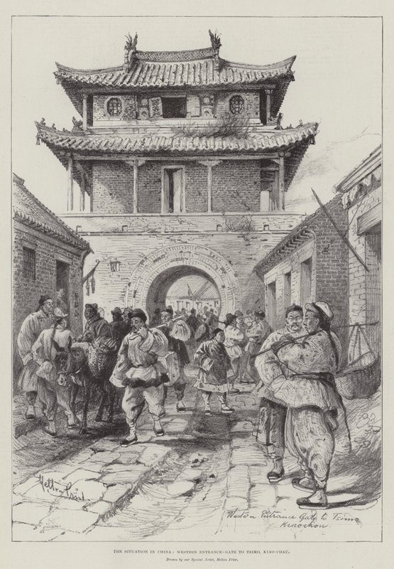 La situación en China, puerta de entrada occidental a Tsimo, Kiao-Chau de Melton Prior