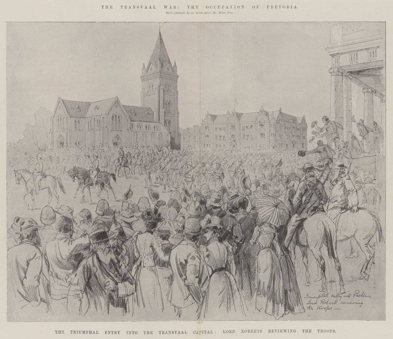 La guerra de Transvaal, la ocupación de Pretoria de Melton Prior